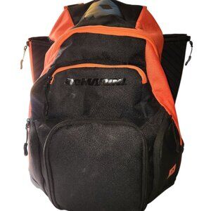 DeMarini Baseball Softball Bat Backpack Orange Black Multi Compartment